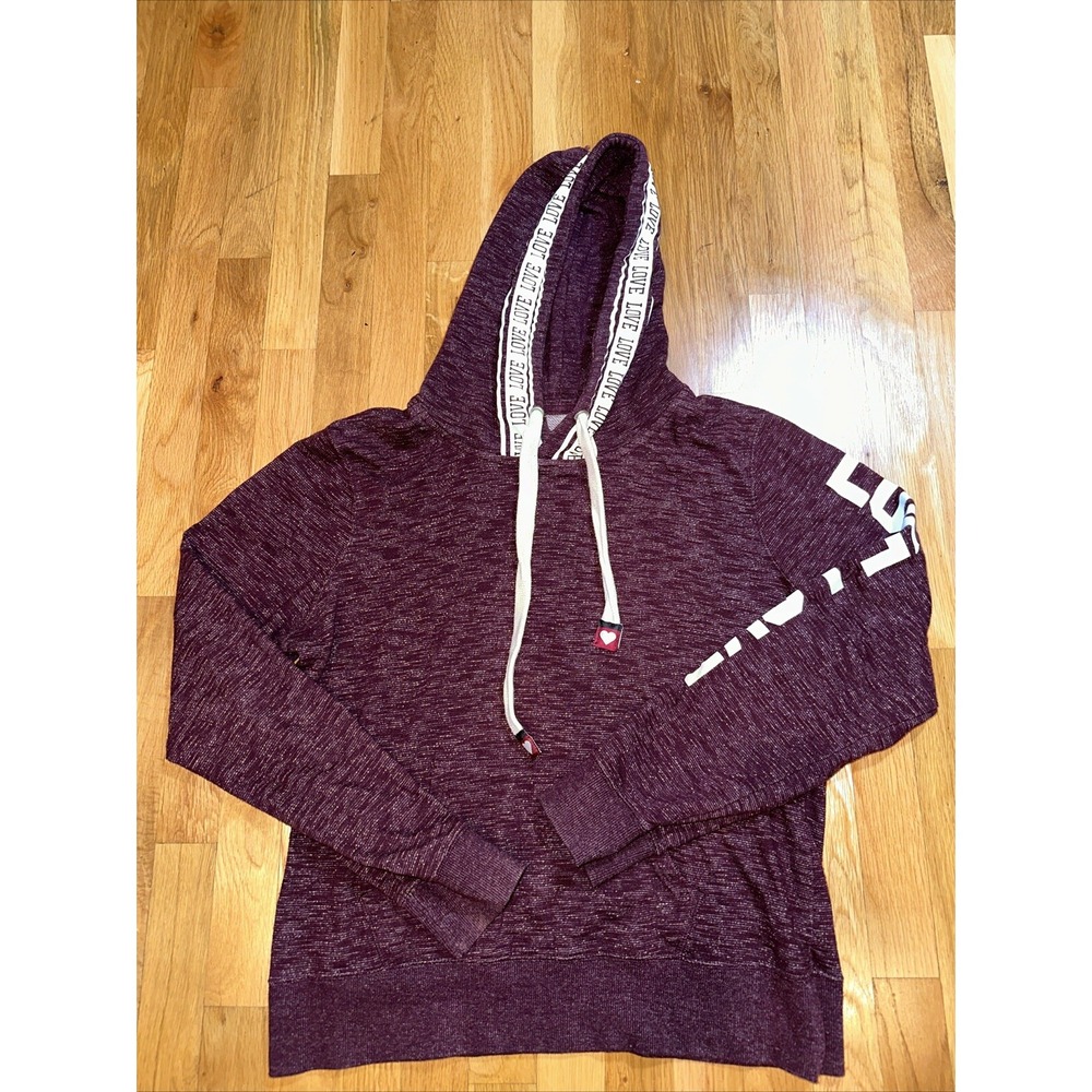 Reflex Hoodie Womens XL Maroon Pullover‎ Sweat Shirt Love